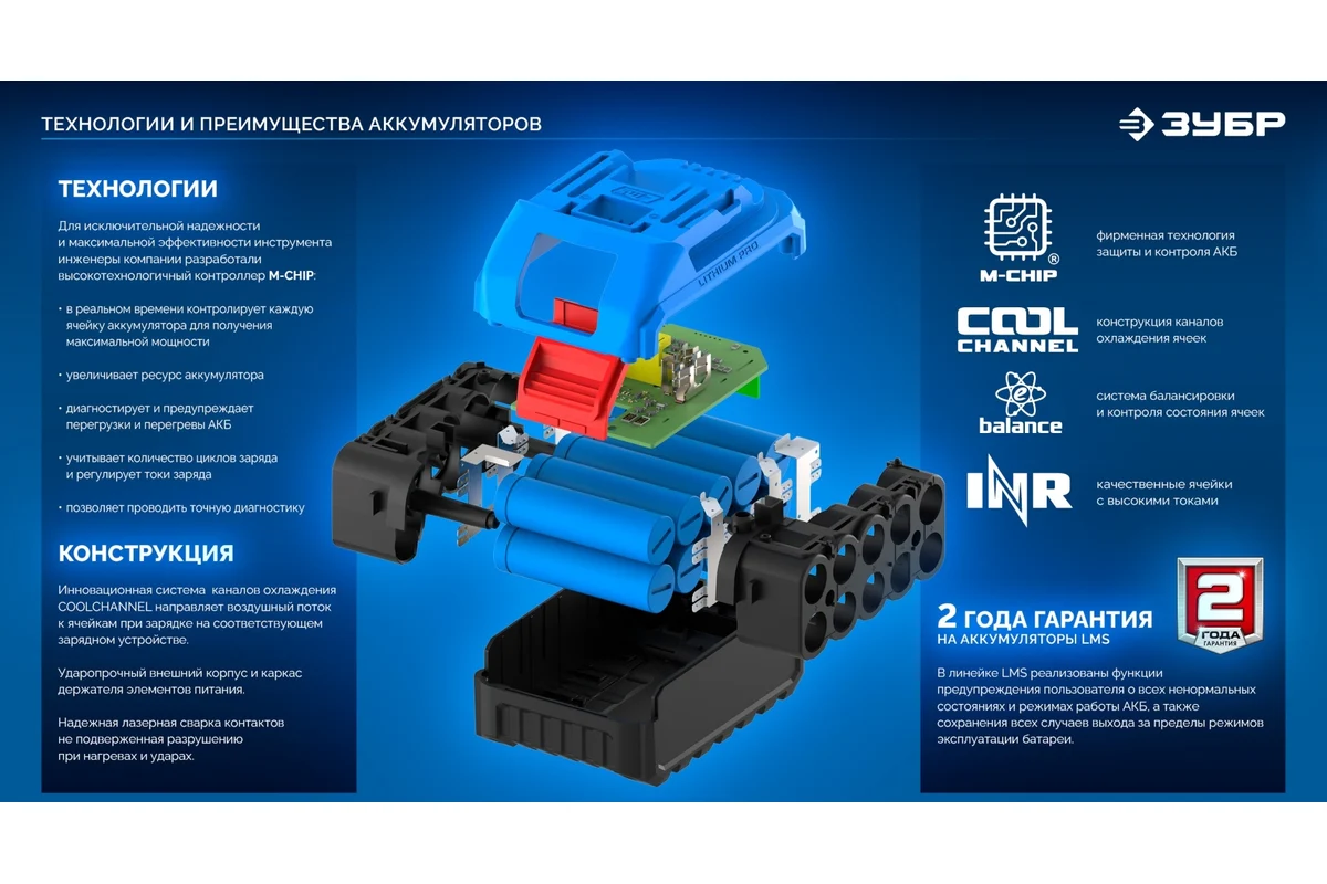 Адаптер для аккумулятора ЗУБР 18В, С1-18 под инструмент LMS C18-LMS Код товара: 39863979
